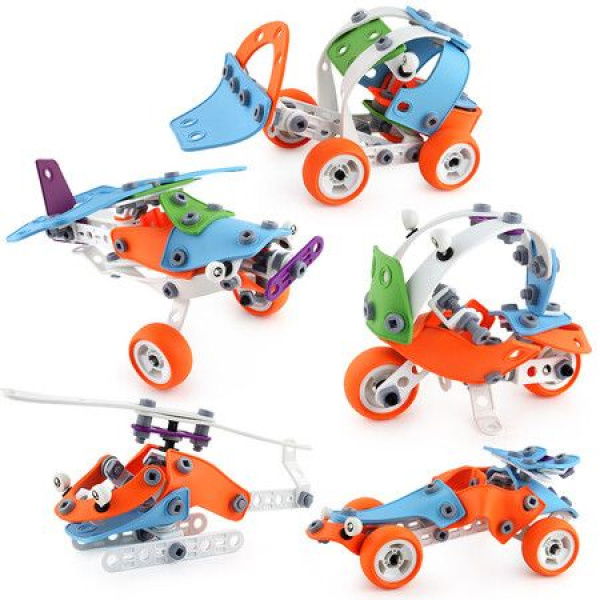 STEM Toys For Kids Ages 6-8 | 5-in-1 Engineering Construction Set | Educational Building Kit For Kids Ages 6-12 | Fun Birthday Gift.