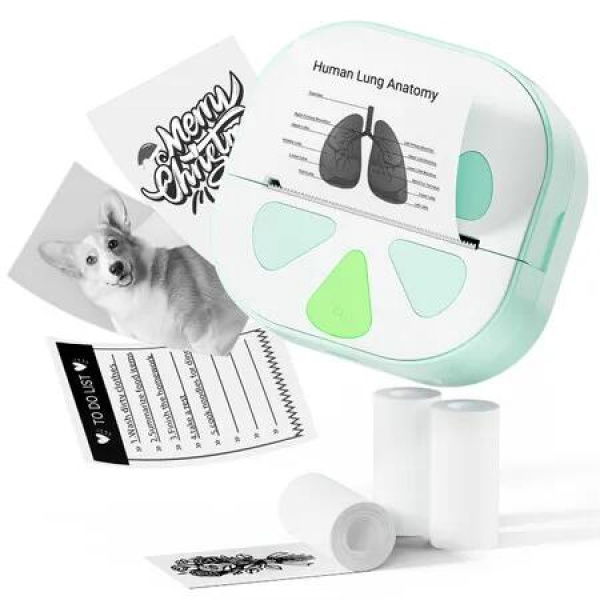 Sticker Printer,Stickers Maker Machine,Mini Portable Bluetooth Thermal Print Pod for Phone,Pocket Inkless Impresora de Pegatinas for Note,DIY,Photo,Gift