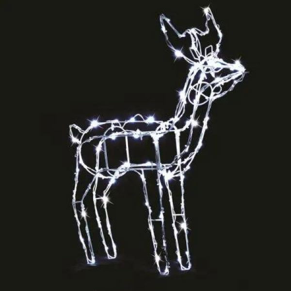 Stockholm Christmas Lights 100 LEDs 84CM Reindeer Flash Standing Outdoor Garden