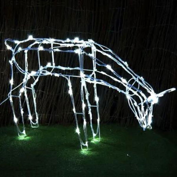 Stockholm Christmas Lights 100 LEDs Reindeer Flash Standing 8 Functions Outdoor Garden Decoration