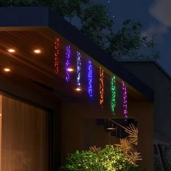 Stockholm Christmas Lights RAINBOW Curtain Lights 336 Multi Colour LEDs Decor