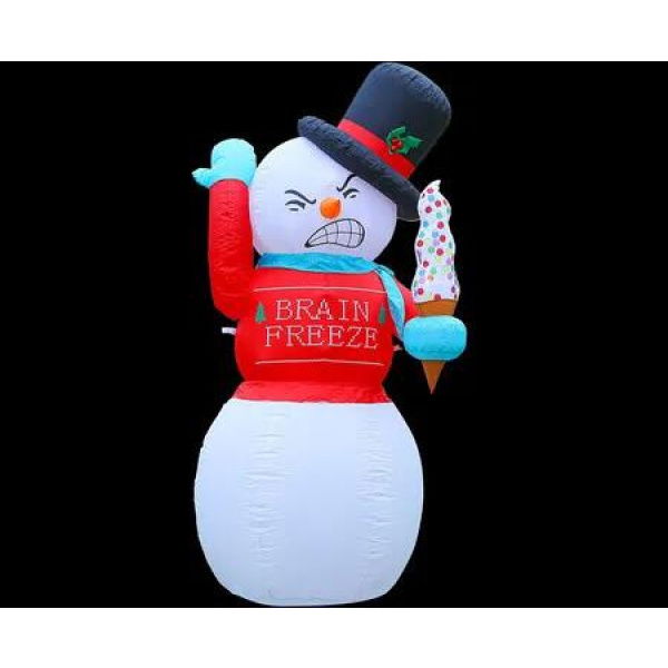 Stockholm Christmas Lights Xmas Inflatable Airpower Shaking Brain Snowman 180cm