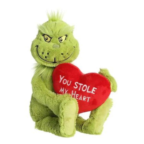 Stole My Love Grinch Stuffed Animal Green Storytelling Plush Perfect Christmas or Birthday Gift for Kids