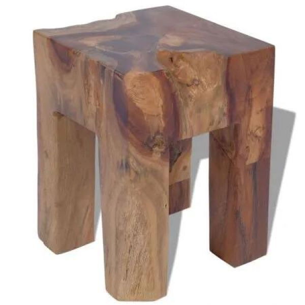 Stool Solid Teak 30x30x40 cm