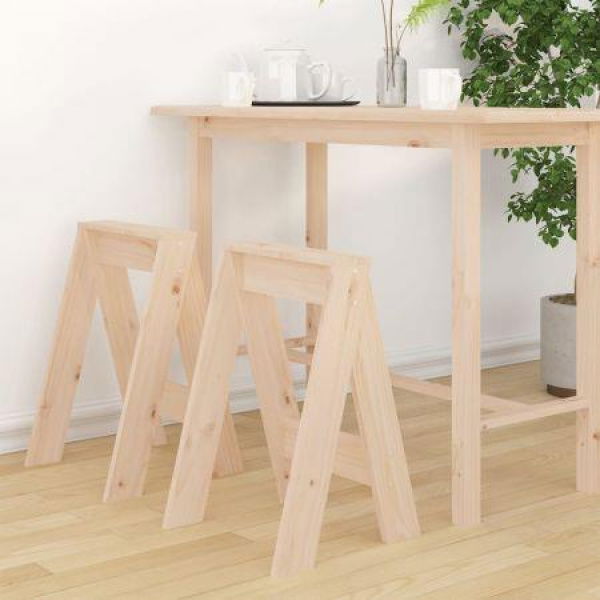 Stools 2 Pcs 40x40x60 Cm Solid Wood Pine