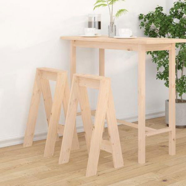 Stools 2 Pcs 40x40x75 Cm Solid Wood Pine