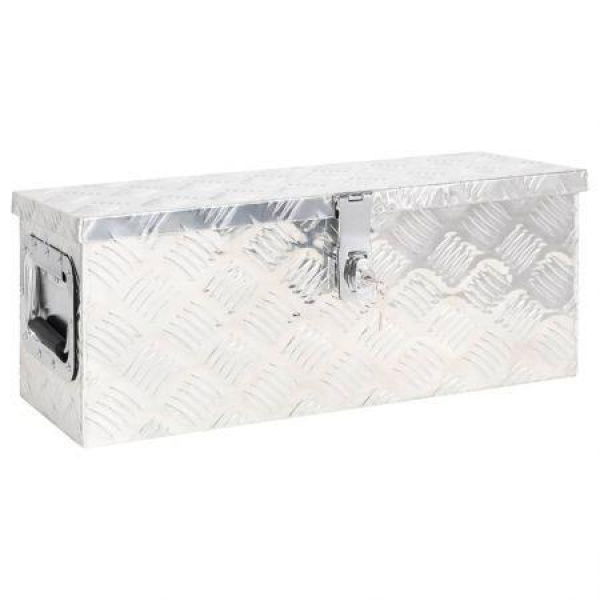 Storage Box Silver 60x23.5x23 Cm Aluminum