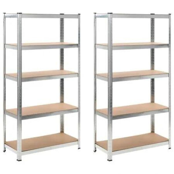 Storage Shelves 2 pcs 90x40x180 cm MDF