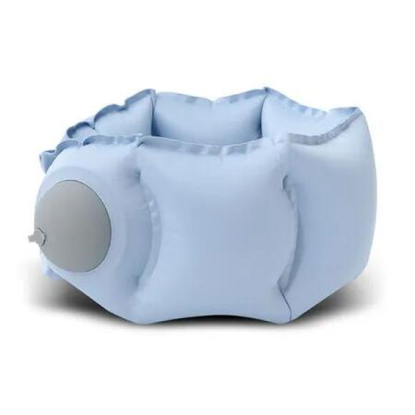 Stowable Inflatable U-Shaped Pillow Neck Protection Airplane Pressed Pillow for Outdoor Travel Airplane Office Color Blue