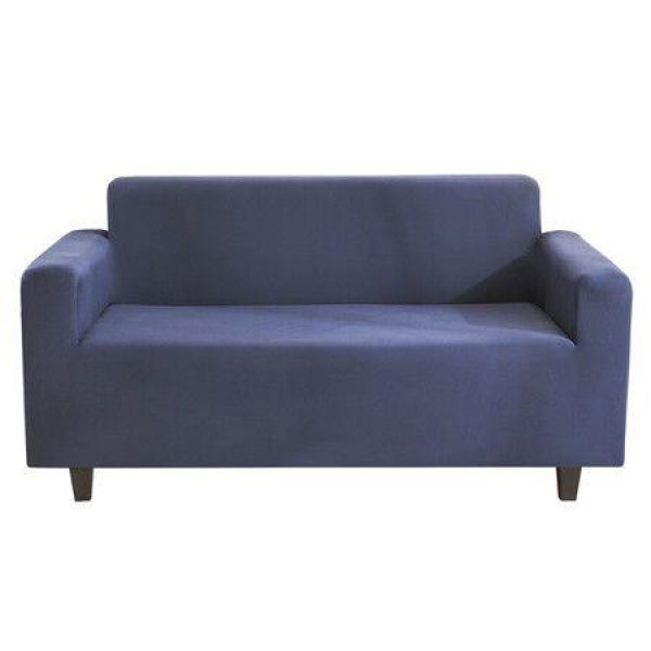 Stretch Sofa Covers 1 Piece Polyester Spandex Fabric Living Room Couch Slipcovers (Large Navy Blue)