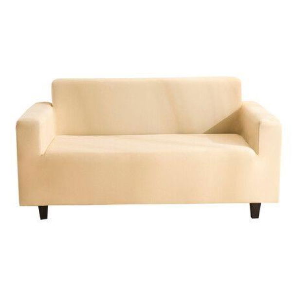 Stretch Sofa Covers 1 Piece Polyester Spandex Fabric Living Room Couch Slipcovers (Large Yellow)