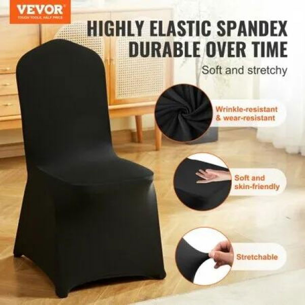 Stretch Spandex Folding Chair Covers Universal Fitted Chair Cover Removable Washable Protective Slipcovers for Wedding Holiday Banquet Party Celebration
