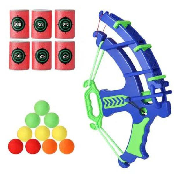 Strike Archery Bow With 5 Ball And 6 Shooting Targets for Kids EVA Bullet Dart Board Game Perfect Christmas Party Gift