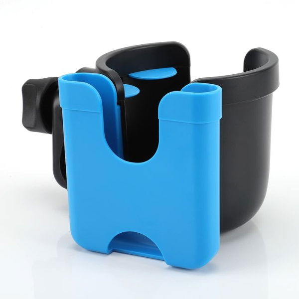 Stroller Cup Holder With Phone Holder Bike Cup Holder 2-in-1 Universal Cup Phone Holder For Stroller Bike Wheelchair Walker Scooter (Sky Blue)