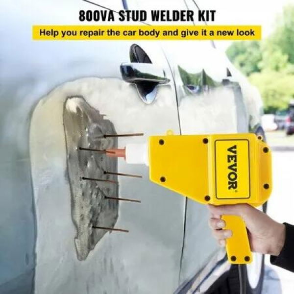 Stud Welder Kit 1600A Stud Welder Dent Repair Kit 800VA Spot Welder Stud Welder Stud Kit with Complete Accessories Dent Welder Repair