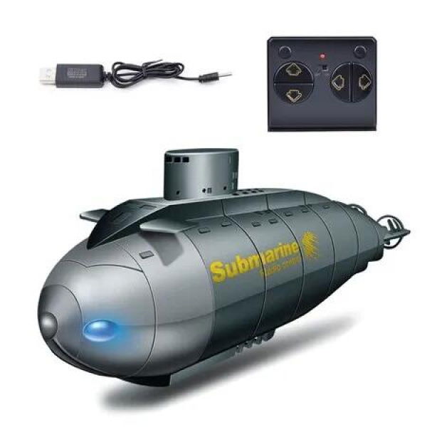 Submarine Model Remote Control Mini Boat RC Underwater Simulation Pigboat Toys 6 Channel Latest 2025 Black Adventure Play