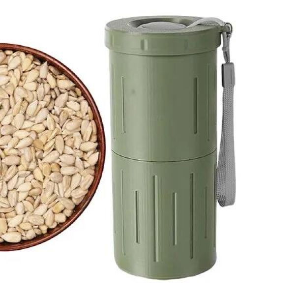 Sunflower Seed Spit Cup, with Seed Storage and Shell Disposal, 3D Printed Portable Pistachios Snack Nut Bowl Cup for in Car, Seed Lovers Gift, Green