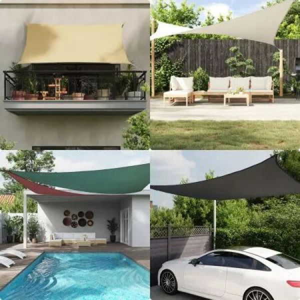 Sunshade Sail Oxford Fabric Rectangular 3.5x5 m White