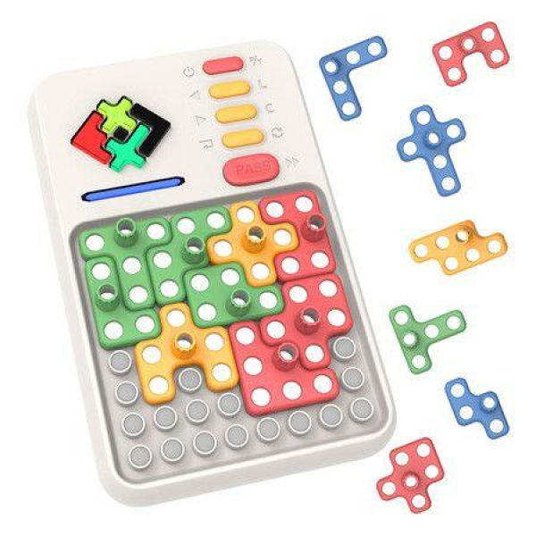 Super Blocks Puzzle Game with 1000+ Challenges Brain Teaser STEM Toy for Kids and Adults Creative Building Set