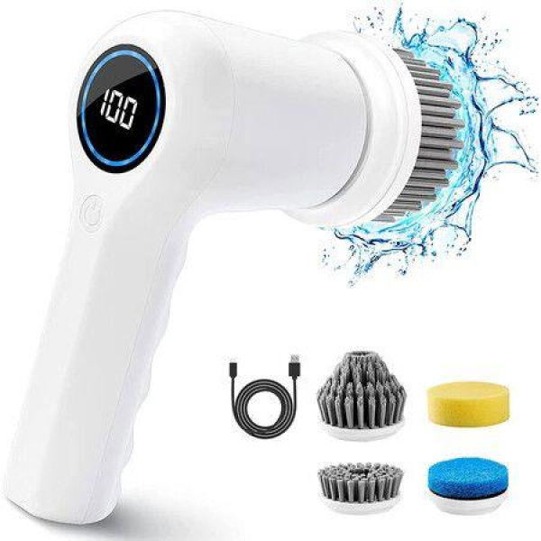 Super Electric Spin Scrubber Rechargeable Bathroom Scrubber And Cordless Shower Scrubber