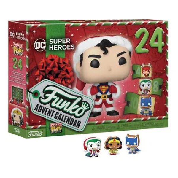 Super Heroes Advent Calendar Set of 24 Pocket Pop for Kids Ideal Birthday Christmas Gift