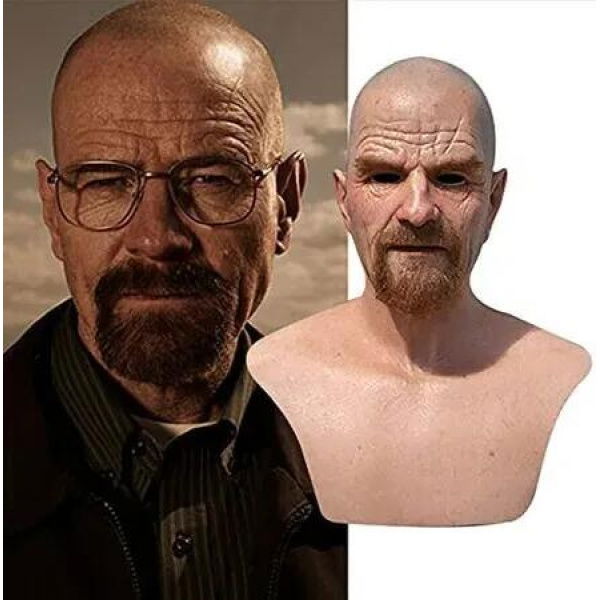 Supersoft Latex Halloween Mask: Transform into a Realistic Old Man for Spooky Cosplay