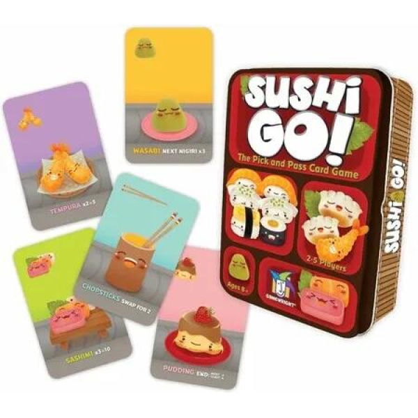 Sushi Go Card Game Pick Pass Family Dinner Fun Party for Kids Birthday and Christmas Gathering