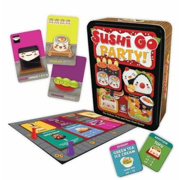 Sushi Go Party Deluxe Card Game Family Fun Strategy Pick and Pass Kids Birthday Christmas Party