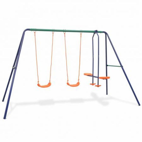 Swing Set With 4 Seats Orange