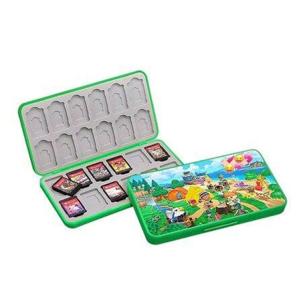 Switch Game Card Storage Case With 24 Cartridge Slots And 24 Micro SD Card Storage With Magnetic Closure