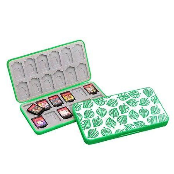 Switch Game Card Storage Case With 24 Cartridge Slots And 24 Micro SD Card Storage With Magnetic Closure