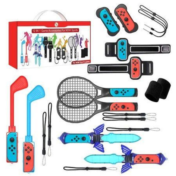 Switch Sports Accessories Bundle,12 in 1 Family Accessories Kit for Switch Sports Games