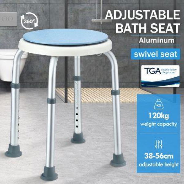 Swivel Shower Chair Medical Bath Seat Stool Adjustable Bathroom Tub Transfer Bench