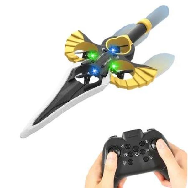 Sword Flying Gesture RC Control Drone Aircraft Toy Double Controller EPP foam Dual Battery Flight Christmas Birthday Gift COL Black Gold