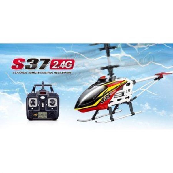 Syma S37 2.4G 3CH RC Helicopter with Gryo - Red