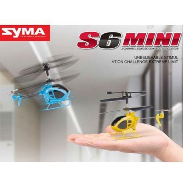 Syma S6 3CH The World's Smallest RC Helicopter With Gyro RTF - Yellow