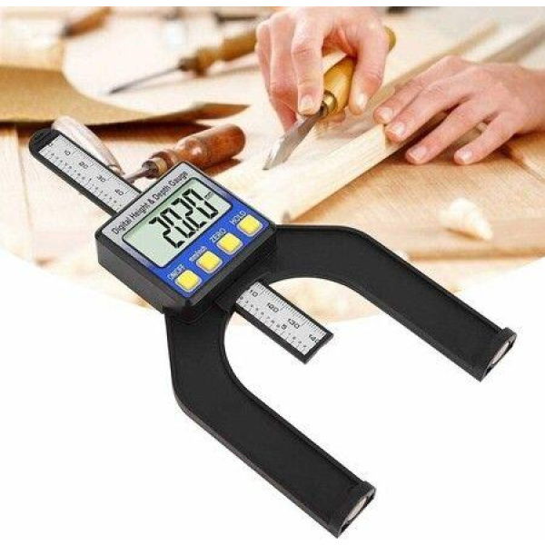 Table Saw Depth Measuring Ruler Limit Saw Table Thickness Gauge For Woodworking Home Decoration 0-80mm Height Gauge