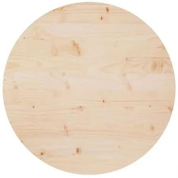 Table Top Ã˜70x2.5 cm Solid Wood Pine