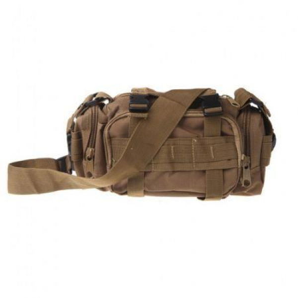 Tactical Waist Pack Shoulder Bag Handbag Military Camping Hiking Sport Outdoor Multi-purpose Bag Tan