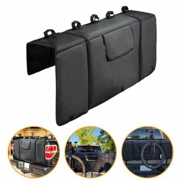 Tailgate Bike Pads Waterproof Tailgate Truck Protection Pad With Secure Bike Frame Straps 2 Tool Pockets Load Up To 5 Bicycles