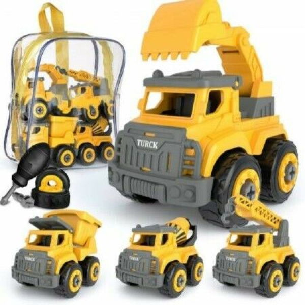 Take Apart Building Toys Truck Construction Gift Toys For 34567 Years Old Boys Boy Toys For Kids Educational Stem Toys 4 Pack