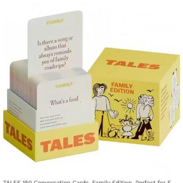 TALES Family Edition 150 Conversation Cards Family Game Night Adults Teens Kids Family Dinners Gatherings Meaningful Connections Christmas Gift COL Multi