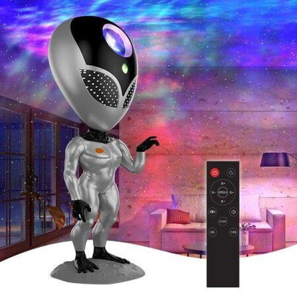 Talking Night Light Star Projector Galaxy Projector For Bedroom Light Projector Aliens 8 Colors Sleep Light For Home Decor Ceiling Party