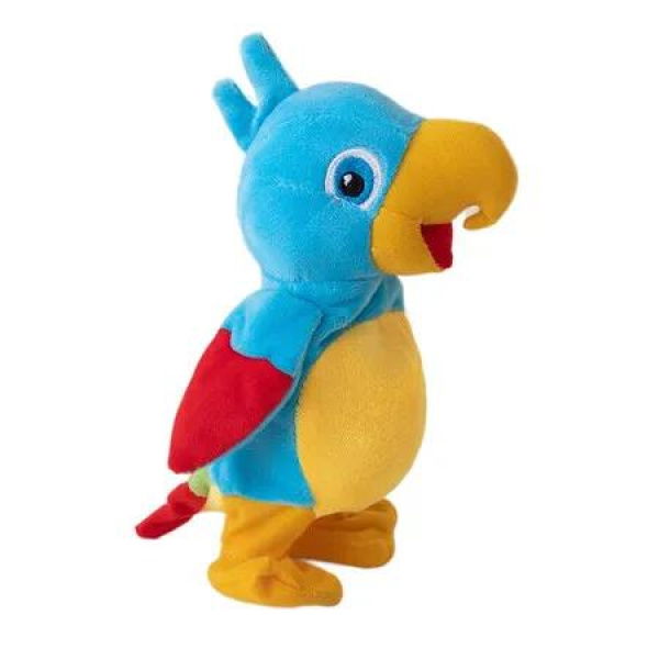 Talking Parrot Repeats What You Say Walking Electric Interactive Animated Toy Speaking Plush Birthday Gift for Kids (Blue)