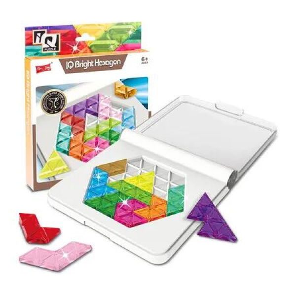 Tangram Puzzle Jigsaw Block Brain Shape Block Brain Teaser Toy Geometry Logic IQ, Montessori Educational Gift for Boys Girls puzzle toy, hexagon