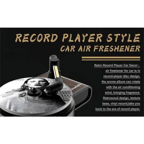 Taylor Car Air Freshener with Album Cover Record Player Clip