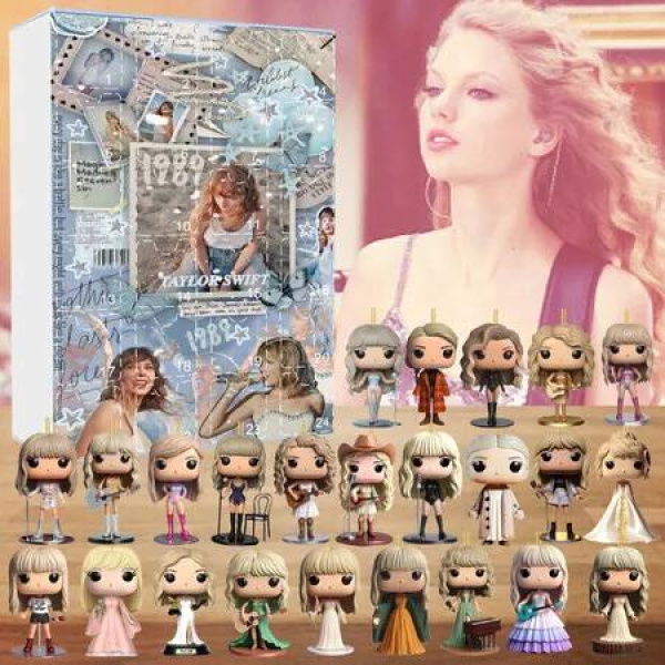 Taylor Christmas Advent Countdown Calendar Contain 24 Pieces Gift Christmas Acrylic Decoration Surprise Christmas Gift