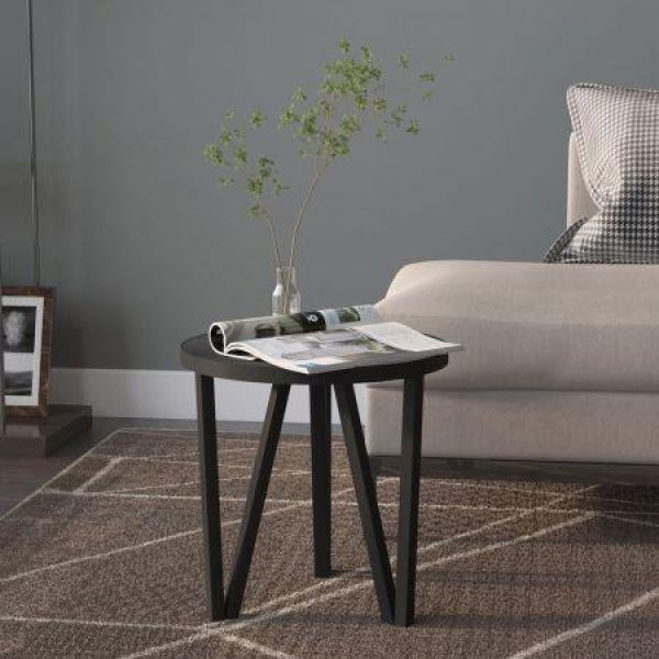 Tea Table Black 35 Cm MDF.