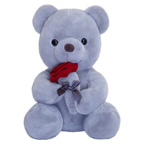 Teddy Bear Plush Toy With Rose Cute Stuffed Animal Toys Pillow Bear Doll Gift For Kids 23cm