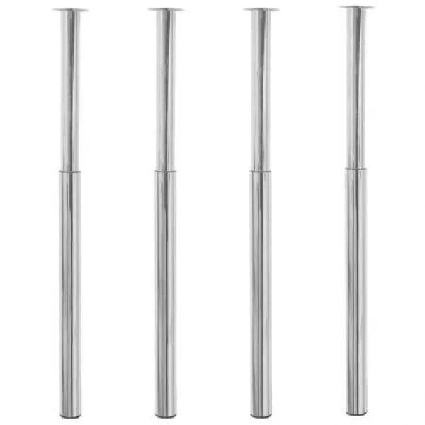 Telescopic Table Legs 4 pcs Chrome 710 mm-1100 mm